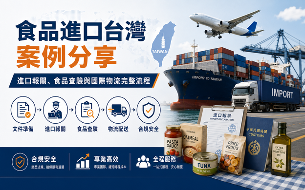 食品進口台灣案例分享|進口報關、食品查驗與國際物流完整流程